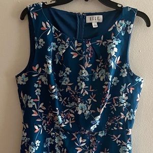 Elle fit and flare A line floral print Large
